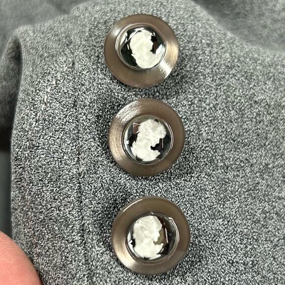 Luciano Choi Vintage Sheath Dress Size Large Elegant Designer Career Ruffles - Picture 3 of 4